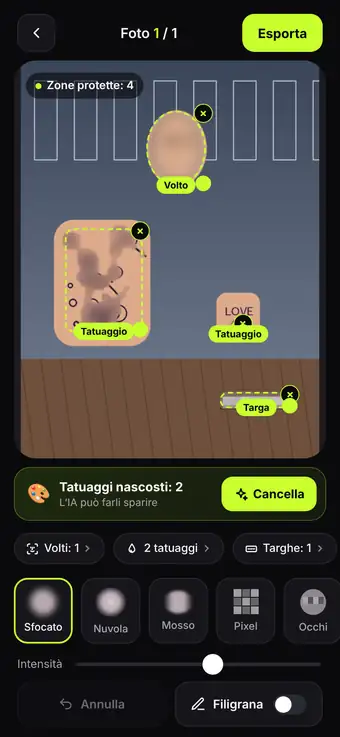 Tutto rilevato in automatico