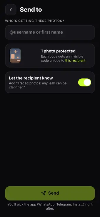 One traced copy per person