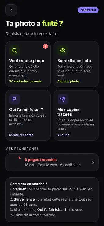 Retrouve qui a fait fuiter
